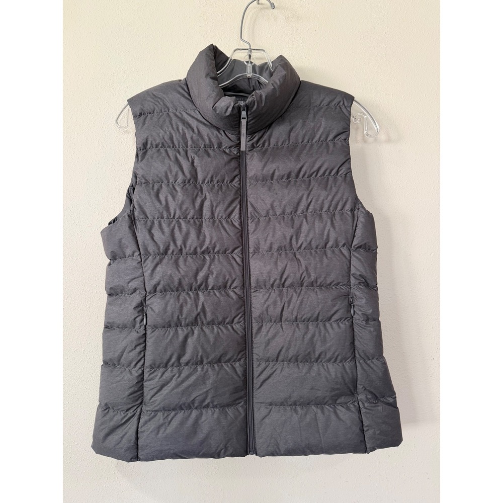 Uniqlo Ultra Light Down Vest Womens Small Charcoal Gray Puffer Zip Up 211-419775